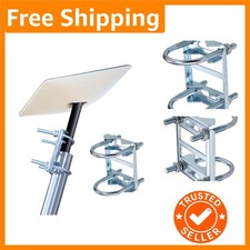 Weather-Resistant V-Clamp Antenna Mount   Fits Pipes Up To 2 Inches Diameter