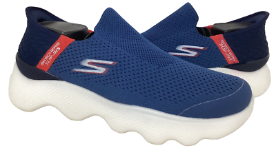 Skechers Slip Ins Go Walk Massage Fit White Navy Comfort Shoes Men’s Size 8.5 Skechers Slip-ins: GO WALK Joy - Cozy Fit Easy main image 2