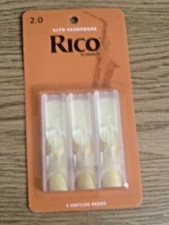 Rico Alto Saxophone Reeds 2.0 Strength (3 Pack)
