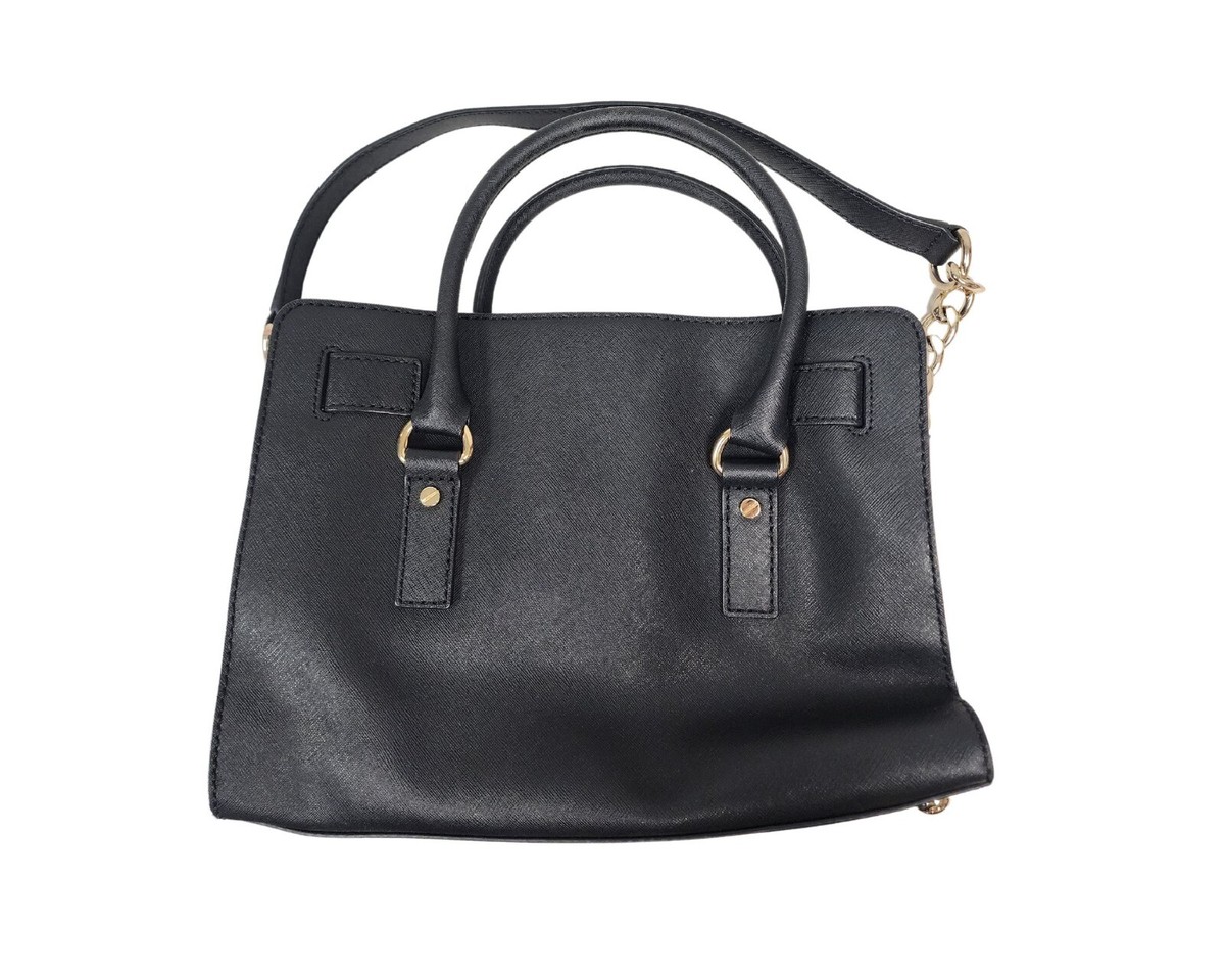 Michael Kors Hamilton Medium Black Saffiano Leather Satchel Michael Kors Hamilton Medium Black Saffiano Leather Satchel