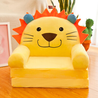 Cartoon Children S Kid Fold Sofa Cover Home Chair Seat Slipcover Yellow Lion Cartoon Children S Kid Fold Sofa Cover, Toddler Fold Out Sofa Cover
