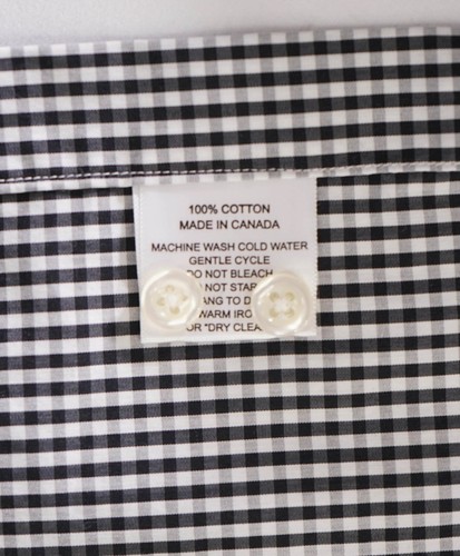 $225 PaulStuart Black/White Gingham Cotton Shirt SZ SMALL - Picture 5 of 5