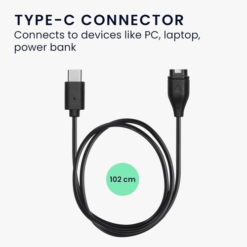 Typ-C-Ladegerät Ladekabel für Garmin Vivoactive 5 3 4 4S Venu 3 3S 2Plus 2 Fenix - Bild 4 von 8
