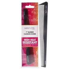 Barber Taper Carbon Comb High Heat Resistant 7 by SalonChic - 1 Pc Comb