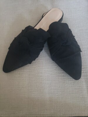 Black Suede Mule