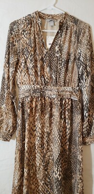 knee length dresses for ladies Snake Print Maxi Dress