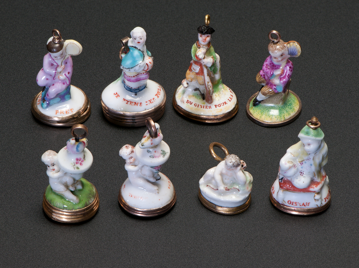 Collection of Antique Chelsea Porcelain Seals | eBay
