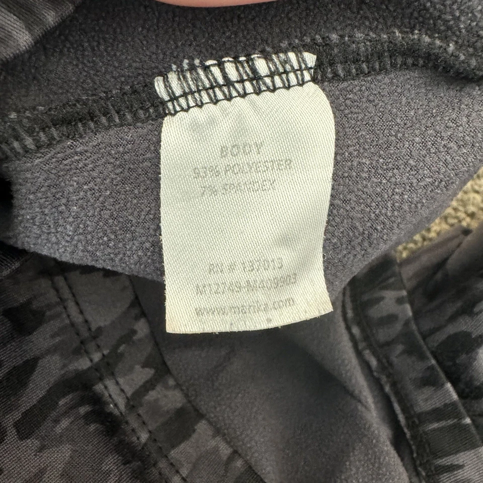 Camisa Atlética Marika Cuarto Cremallera Estampado Moteado Aislado Gris Negro Azul Talla M Foto 3 de 4