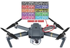 Set of 4 FAA Required Drone Registration Number Decal Set - Choose Color