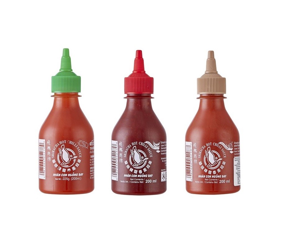 3er Set Sriracha Hot Chili Sauce versch. Sorten 3 x 200ml Chilli Soße Scharf