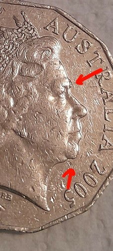 50c CENT COIN 2005 - ROBE CUD ERROR - WORLD WAR 1939 - 1945 REMEMBRANCE ...