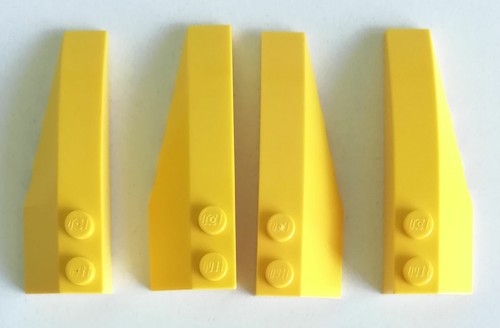 LEGO 2x Brick Slope Angolare Ala Cuneo 6x2 GIALLO 41747 + 41748 Lotto - Foto 1 di 1