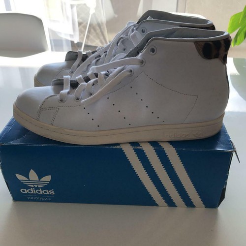 Scarpe uomo adidas Stan Smith Mid Ftw White/ Ftw White/ Dark Blue