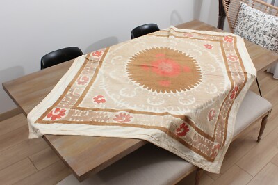 Suzani Uzbek Suzani VINTAGE 4.59' x 5.12' FAST Shipment With UPS 13111