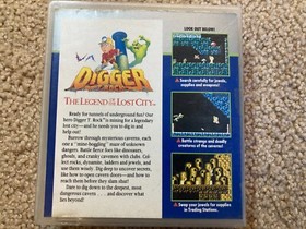Digger T. Rock: The Legend of the Lost City Nintendo Nes Case with Cut Box Art