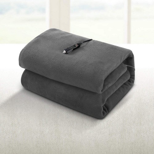 Giselle Electric Heated Blanket Car Throw Rug Grey - Picture 7 of 7