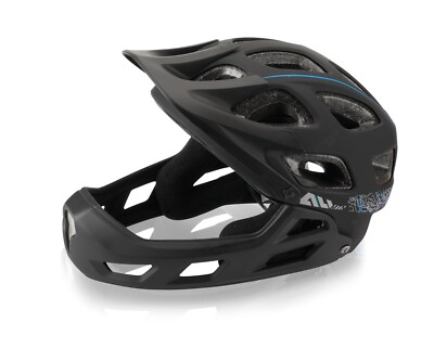 Full Face Bike Helmet XLC ALL MTN Downhill Mountain Bike Trail BMX 52-56cm  Black UK