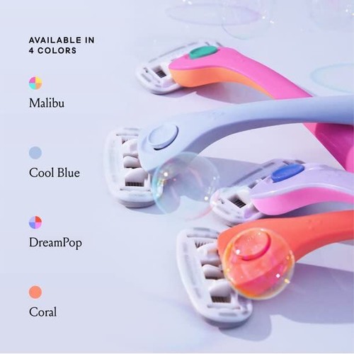 Billie Women’s Razor Kit - 1 Handle + 2 Blade Refills + Magnetic Holder - Malibu - Picture 4 of 5