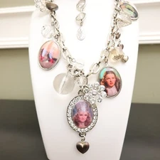 Tarina Tarantino necklace Wizard of Oz cameo charms Swarovski silvertone