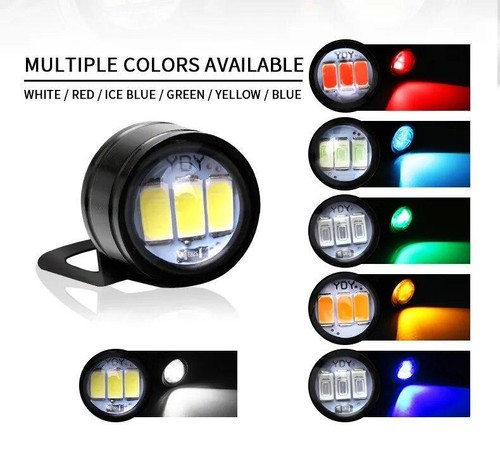 2pcs Motorcycle LED Drl Daytime Running Lights Mirror Eagle Eye LED Lamps - Picture 8 of 21