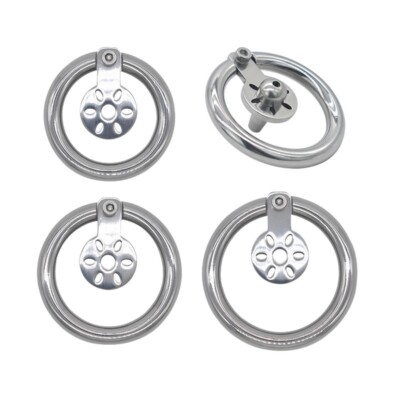 Stainless Steel Male Chastity Device Flat Cage for Men Small Metal Lock Belt 441