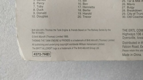 1995 Thomas TTE & Friends SCRAP TREVOR DIE-CAST Train by ERTL New Vintage SEALED - Picture 9 of 12