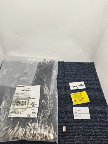 ( QTY 100 ) BURNDY WBS10V: 10" LONG WILEY CABLE/WIRE BUNDLE STRAP 50063911 - 第 8/8 張圖片
