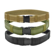 Mens Tactical Military Nylon Waist Belt with Quick-Release Buckle Webbed Belt