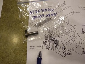 Ultima 65-1 GBC4265 Roller Cover Support Spring Pin Laminator 613030612 70109084