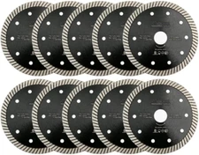 Super Thin Diamond Turbo Blade 10PCS 5 Inch Cutting Porcelain Ceramic Tile Grani