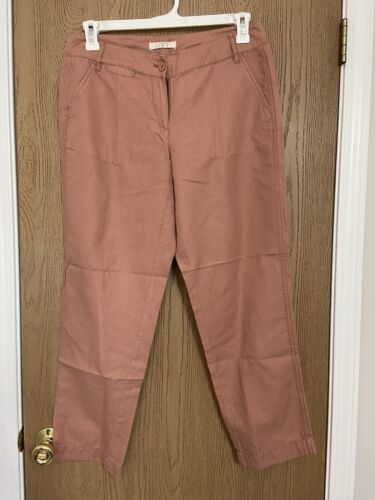 Coral Salmon Pink Ann Taylor Loft Women's Pants Size 6 Denim Mid Rise bin7