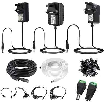 DC Netzteil Verlängerungskabel 5V 9V 12V für CCTV Kamera DVR PSU Kabel 3M 5M 10M
