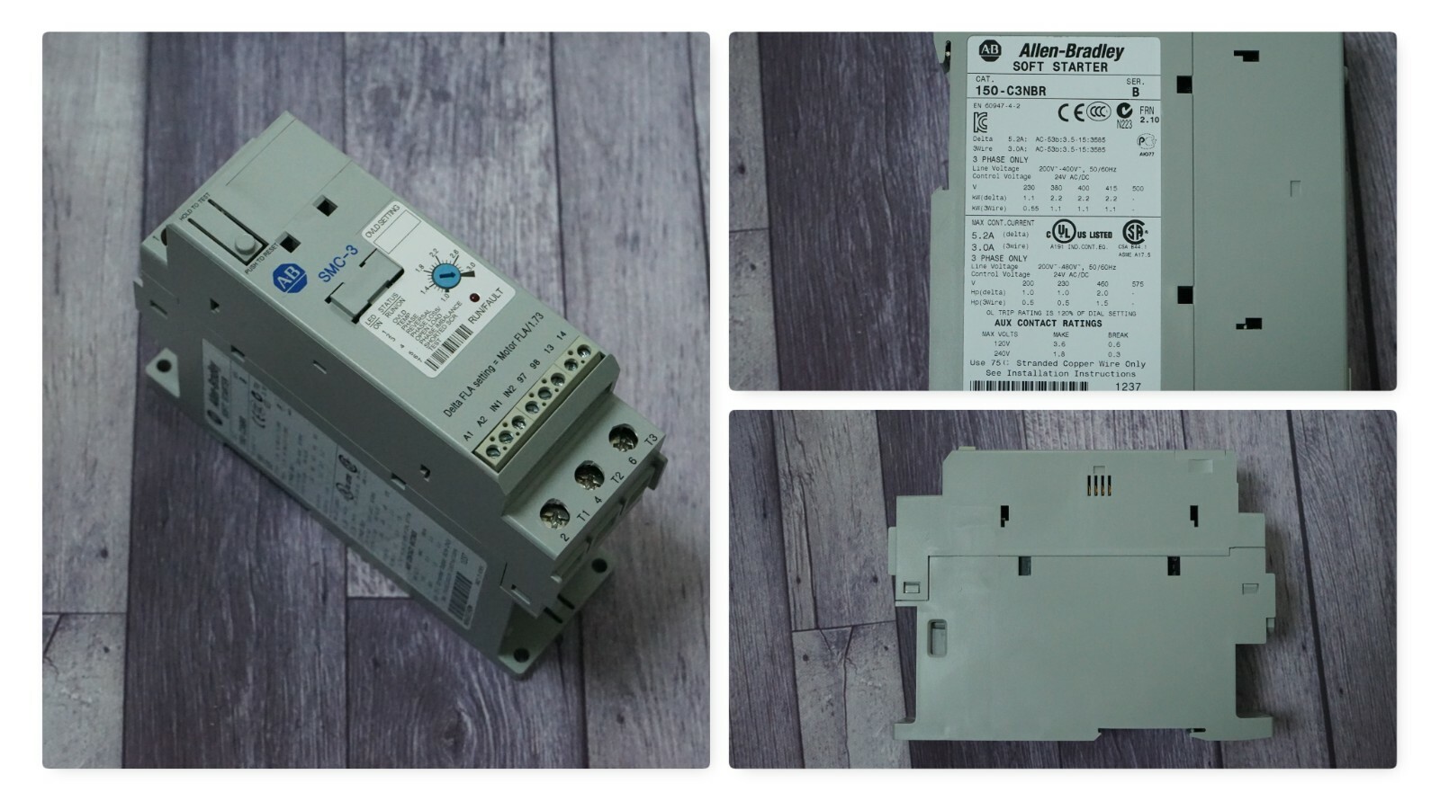 Allen Bradley SMC-3 150-C3NBR Smart Motor Controller Series A 3 Phase FRN 2.10