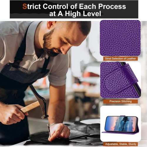 Litchi Pattern PU Leather Flip Wallet Case For Google Pixel 9A/9 Pro XL/9Pro/8/7 - Picture 21 of 36