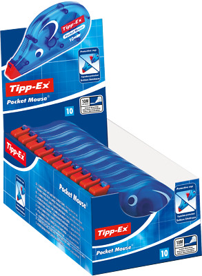 Tipp-Ex Korrekturroller Pocket Mouse mit Schutzkappe, 10m x 4.2mm, 10er Pack