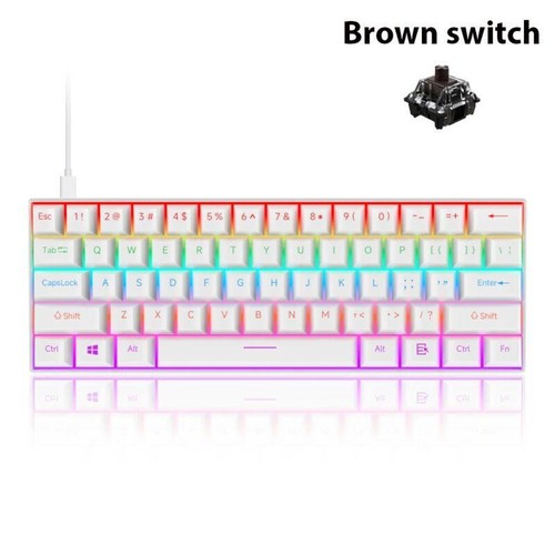 61 Keys Mechanical Keyboard Wired USB Mechanical Keyboard LED Wireless Mouse for - Picture 98 of 104