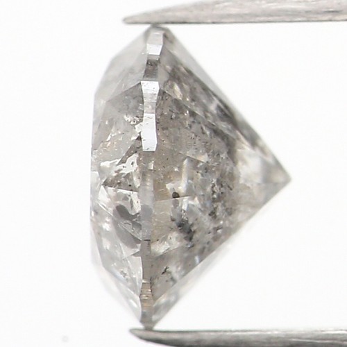 0.63 Ct Natural Loose Round Shape Diamond 5.30 MM Salt And Pepper Diamond LQ532 - Picture 4 of 8