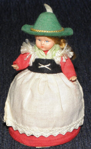Trachtenpuppe Berchtesgaden 11 cm 60er Jahre Andenken Souvenier Retro