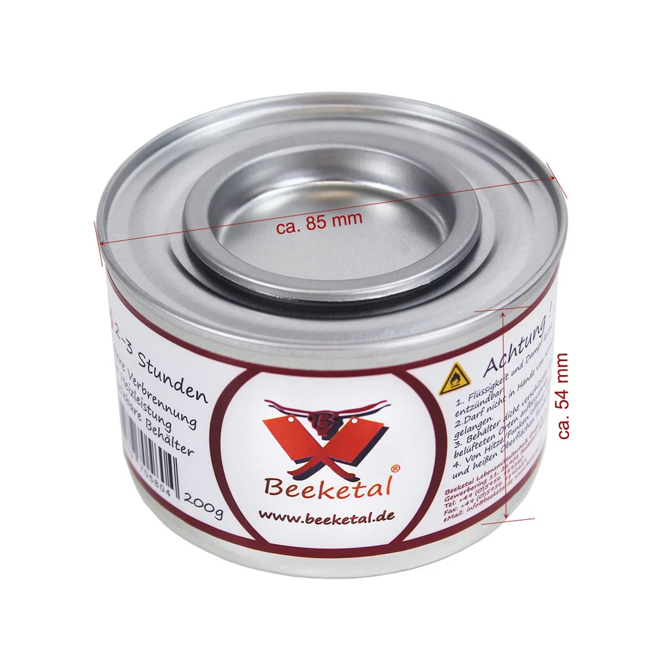 Brennpaste Sicherheitsbrennpaste Chafing Dish Speisenwärmer 200g Gastro Beeketal - Bild 2 von 4