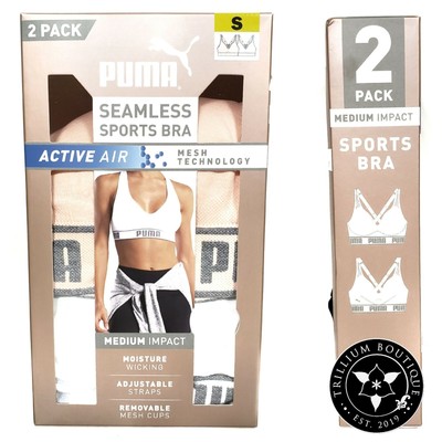 puma medium impact seamless sports bra