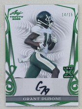 Grant Dubose 2023 Leaf Trinity White Emerald Spectrum Auto /15 #BA-GD1 Card