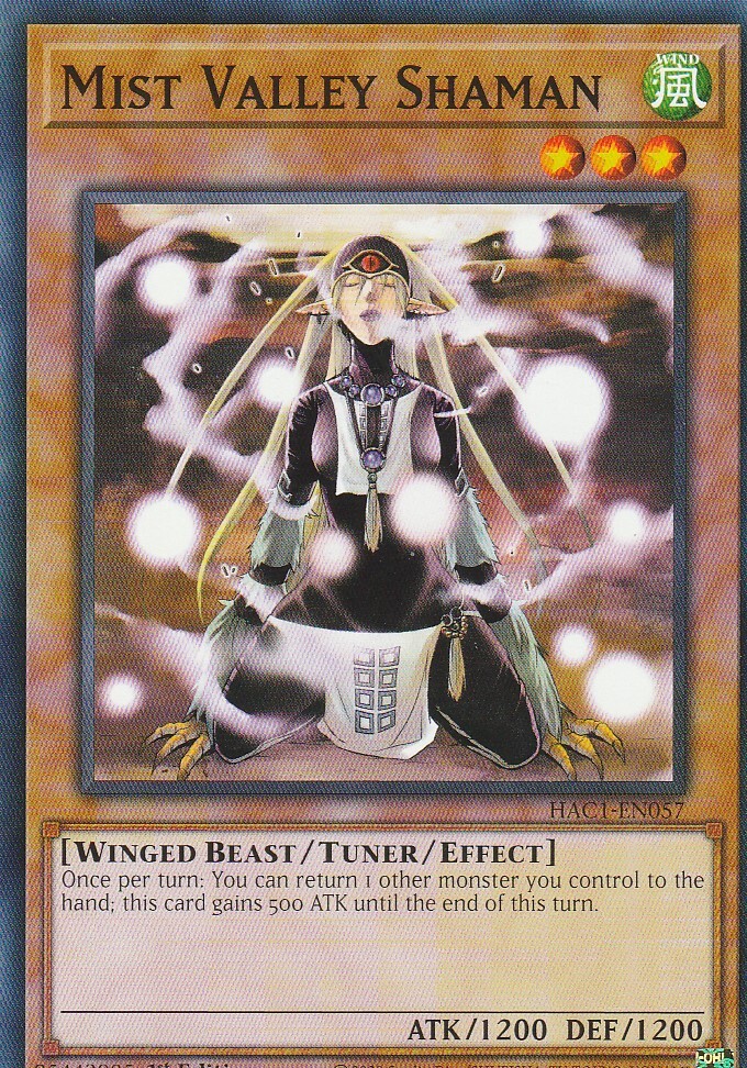 YUGIOH 1 X MIST VALLEY SHAMAN HAC1-EN057 1ST EDITION (COMMUN)