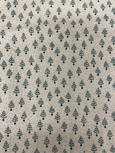 ⚜️Green & Beige Trees Fabric Combo Cotton Quilt Crafts Fabrics 2+ yds - Picture 3 of 9