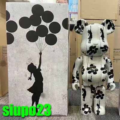 Medicom 1000% Bearbrick ~ Banksy Be@rbrick Flying Balloons Girl | eBay