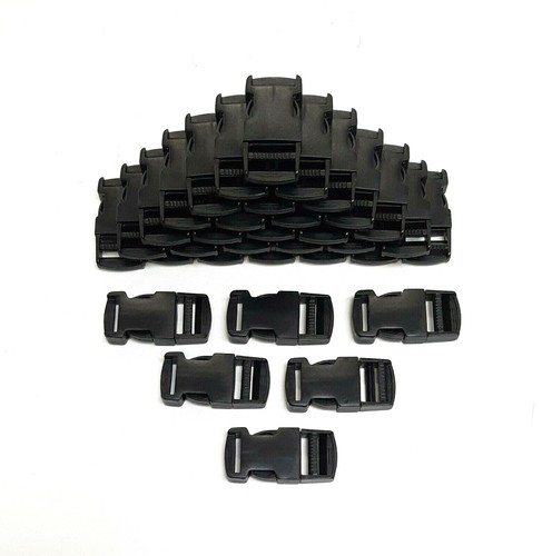 20mm 25mm 40mm 50mm Black Plastic Side Release Buckles For Webbing Bags Straps - Picture 15 of 33