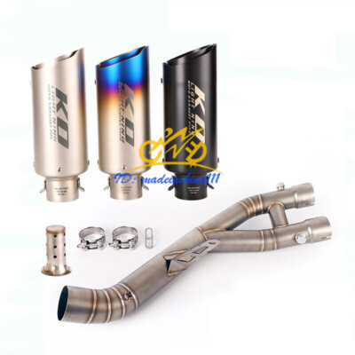 For Yamaha YZF R1 2015-22 Motorcycle Exhaust Link Pipe Slip-on 60mm Muffler Tips