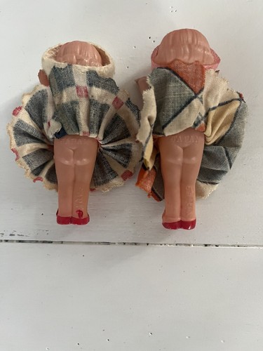 Set of 2 Vintage Celluloid Dolls - Made in Japan-Measure 2 1/4" Tall! - Picture 2 of 2