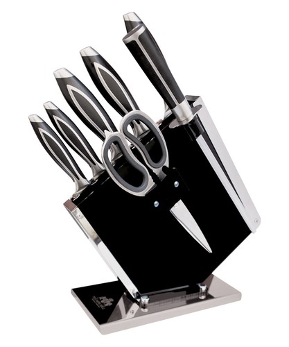 Triumph Hill 9 STÜCK ELITE DEUTSCHER STAHL BESTECK MESSER SET STÄNDER & MAGNETIKSTAB - Bild 2 von 5
