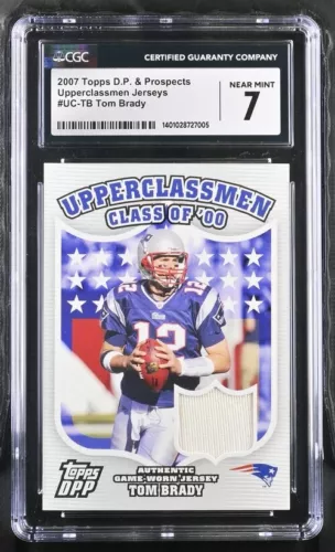 2007 Tom Brady Topps D.P. & Prospects Upperclassmen Jersey #UC-TB CGC 7