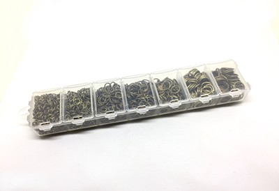 1500 Biegeringe Mix Box 3-9 mm Ösen Verbinder Binderinge Verbindungsringe Ring